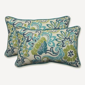 Zoe Floral 2pc Outdoor Throw Pillows - Pillow Perfect - 1 of 4