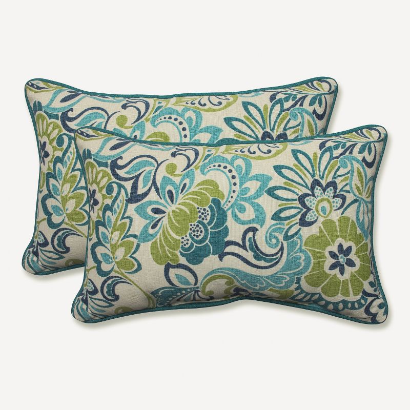 Zoe Floral 2pc Outdoor Throw Pillows - Pillow Perfect, 1 of 6