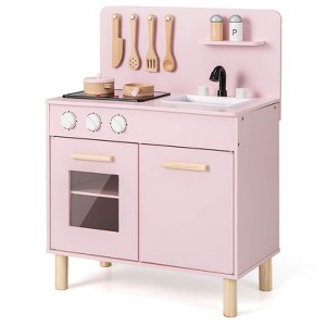 Infans Kids Kitchen Playset with Light up Stove & Cooking Sounds Oven Sink Faucet - 1 of 4