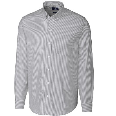 Cutter & Buck Stretch Oxford Stripe Mens Big And Tall Long Sleeve Dress ...