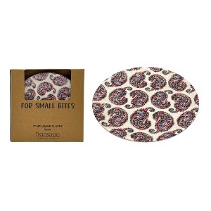 Transpac Melamine Blue Bandana App Plates Set of 4 Home Decorations Patriotic - 1 of 1