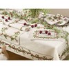 Saro Lifestyle 16"x54" Embroidered Holly Design Table Runner Natural - 3 of 3