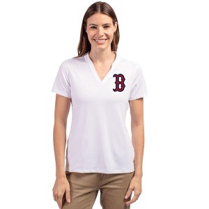 Boston Red Sox Cutter & Buck Forge Eco Heathered Stretch Womens Blade Top - 1 of 1