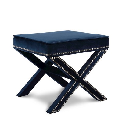 Meridian Furniture,Nixon Velvet Ottoman/Bench