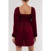 August Sky Stripe Velvet Baby Doll Long Sleeve Mini Dress - 2 of 4