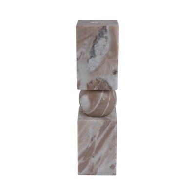 Marble Candle Holder, Stone Modern Sculptural Taper and Pillar Holder Decorative Accent