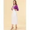 INSPIRE CHIC Women's Elegant 3/4 Sleeve Sheer Floral Lace Open Front Crop Shrug - 3 of 4
