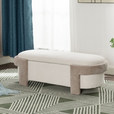 Modern Upholstered Large Versatile Ottoman Fabric Storage Ottoman Bench Traditional for living room-Christopher Knight Home