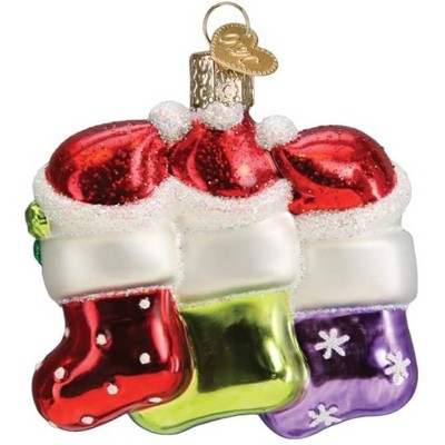 Hand-Painted Glass Snow Family Christmas Ornament