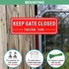 Unique Bargains Home Aluminum Reflective Fade Resistant Keep Gate Closed Thank You Sign 1 Pc - 3 of 4