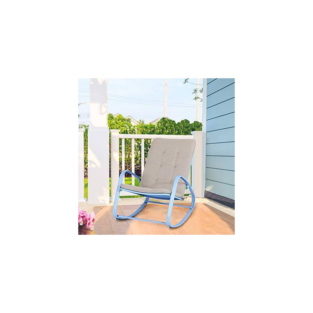 Photos - Garden Furniture Outdoor Rocking Chair - Blue - Captiva Designs