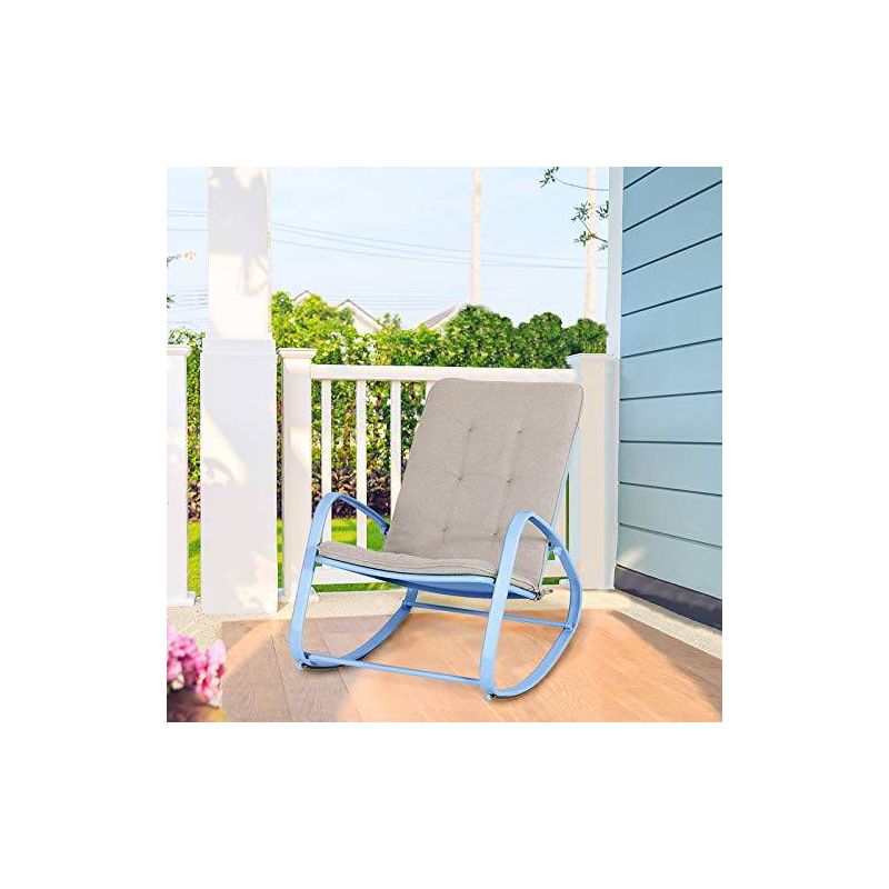 Outdoor Rocking Chair - Blue - Captiva Designs, 1 of 7