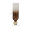 Modern Glass Metal Pillar Candle Holder with Accents, Elegant Ombre Finish, Decorative Home & Office Accent - 3 of 4