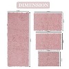 Bell Flower Collection Tufted Bath Rugs, Extra Soft and Absorbent, Non-Slip Bath Mats, Machine Washable Bathroom Mats, 4 Piece Set with Runner, Pink - 3 of 4