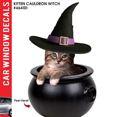 LEMONSODA Car Window Decal -  3D -  (Kitchen Witch in Cauldron)