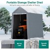 Coucheta Heavy Duty Enclosed Carport, Triple Layer Waterproof PE Cover & Powder Coated Steel Frame, All Weather Outdoor Garage Shelter for Outdoor - 4 of 4