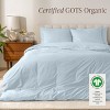 100% Organic Cotton Percale Duvet Cover and Sham Set by Bare Home - 2 of 4