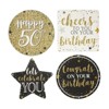 Sparkle And Bash 12 Pack Glitter Black And Gold Party Signs For