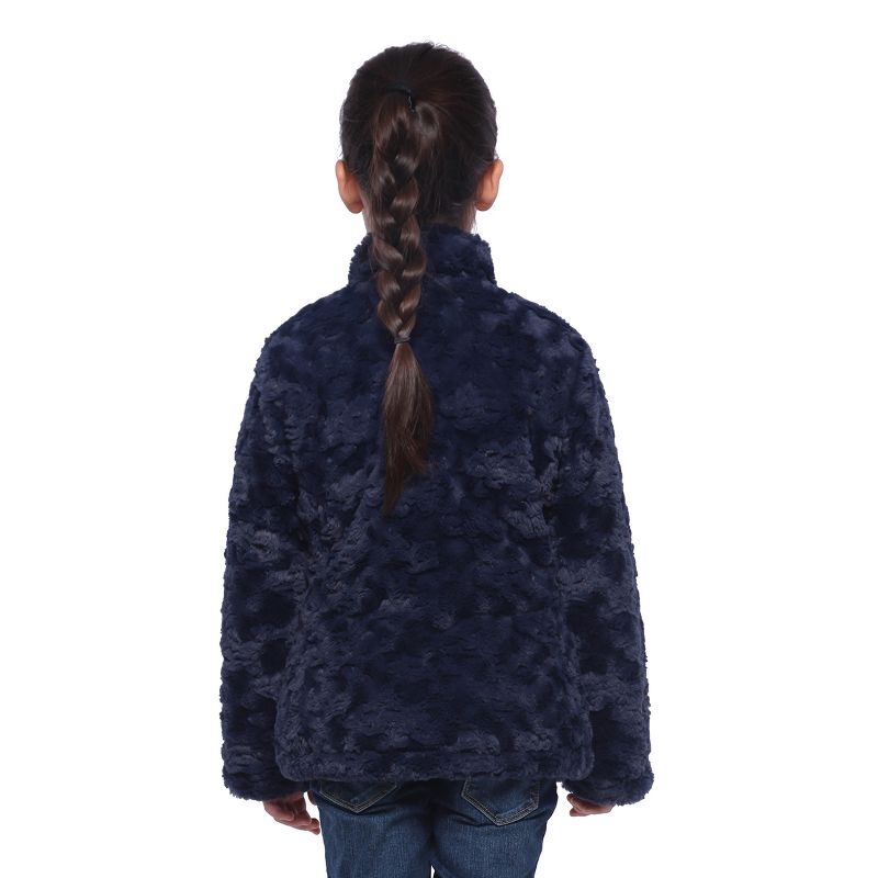 Rokka&Rolla Girls' Reversible Fleece Jacket Puffer Coat, 5 of 12