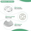 Unique Bargains Wall Split Flange Self-Adhesive Plumbing Cover Plates ABS Faucet Escutcheons 2 Pcs - 2 of 4