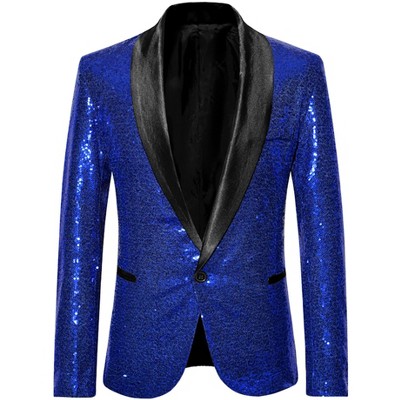 Lars Amadeus Men's Halloween Shawl Lapel One Button Tuxedo Wedding ...