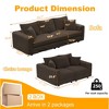 82.7'' Plush Corduroy U-Shaped Sectional Sofas with 2 Movable Ottomans, Deep Seat and Convertible Lounge Chair - 4 of 4