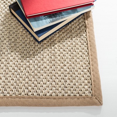 Sleek Marble & Linen 24" Hand-Knotted Rectangular Rug