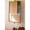 Wall Mirror, Rotating Rectangular Wall Mirror 14"H - Antique Brass Finish By Kalalou - 2 of 3