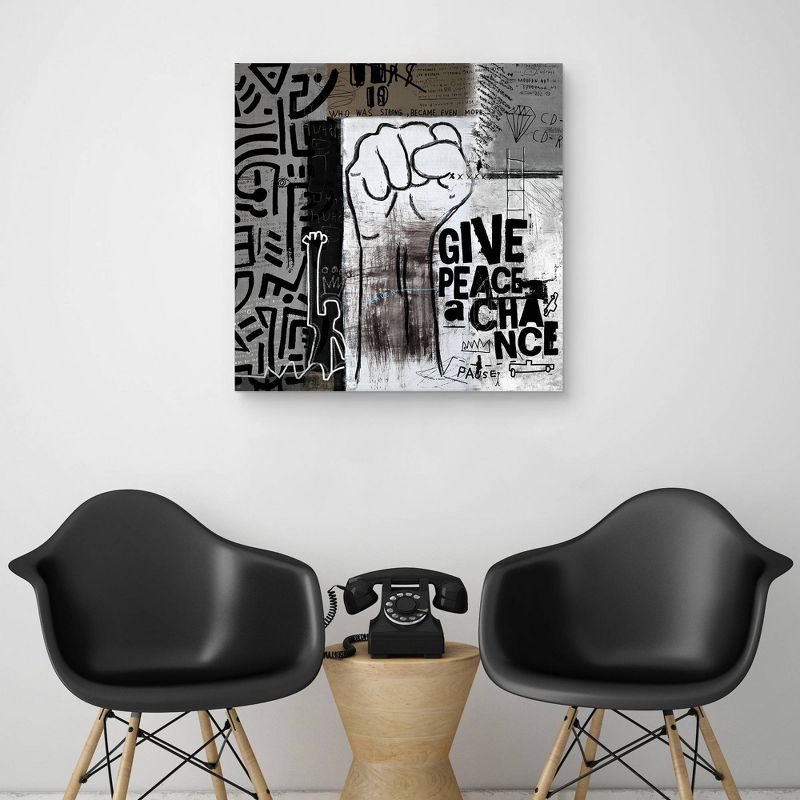30&#34; x 30&#34; Give Peace a Chance by Nikki Chu Canvas Art Print - Masterpiece Art Gallery, 5 of 6