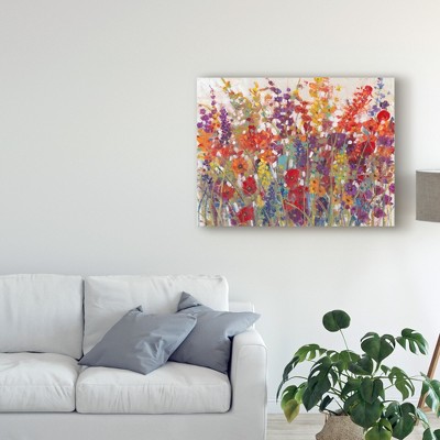 Vibrant Floral Garden Canvas Art in Multicolor - 18'' x 24''