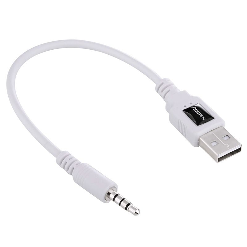 INSTEN USB Data / Charging Adapter compatible with Apple iPod shuffle 2nd Gen, White, 2 of 5
