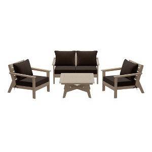 WestinTrends Avalon Outdoor 5-Piece Modular Sectional Patio Furniture Sofa Set - 1 of 4