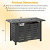 Costway 40-Inch Outdoor Propane Fire Pit with Lava Rocks Removable Lid & Protective Cover Black/Brown - 3 of 4