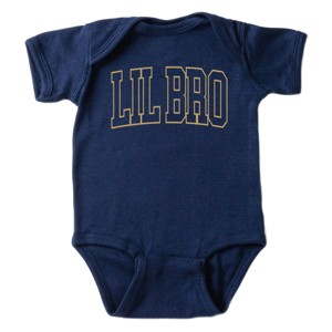 The Juniper Shop Lil Bro Varsity Outline Baby Short Sleeve Bodysuit - 1 of 4