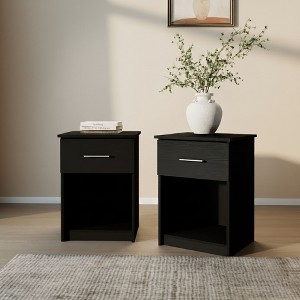 HOMLUX Modern End Table Nightstand Storage Drawer Display Shelf Beside Bedroom - 1 of 4