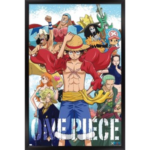 Trends International One Piece - Crew Framed Wall Poster Prints Black Framed Version 14.725" x 22.375" - 1 of 4