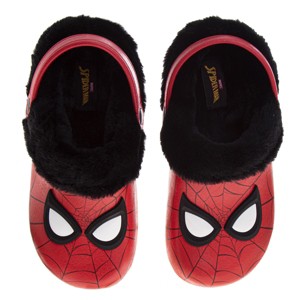 Marvel Avengers Spiderman Fuzzy Fleece Lined Clogs for Boys Winter Warm Plush Garden Shoes - 1 of 4