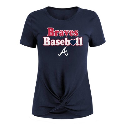 MLB Atlanta Braves Women's Slub T-Shirt - XS