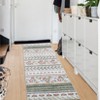 Washable Modern Farmhouse Living Room Bedroom Area Rug, Floral Print Non Slip Floor Carpet for Home Office - 4 of 4