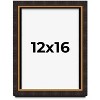PosterPalooza | Modern Shadow Box 1" Depth Brown Picture Frame - UV Acrylic, Backing, Hanging Hardware - 2 of 4
