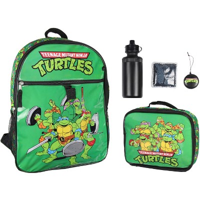 Nickelodeon Teenage Mutant Ninja Turtles 5 PC Backpack Lunchbox Water Bottle