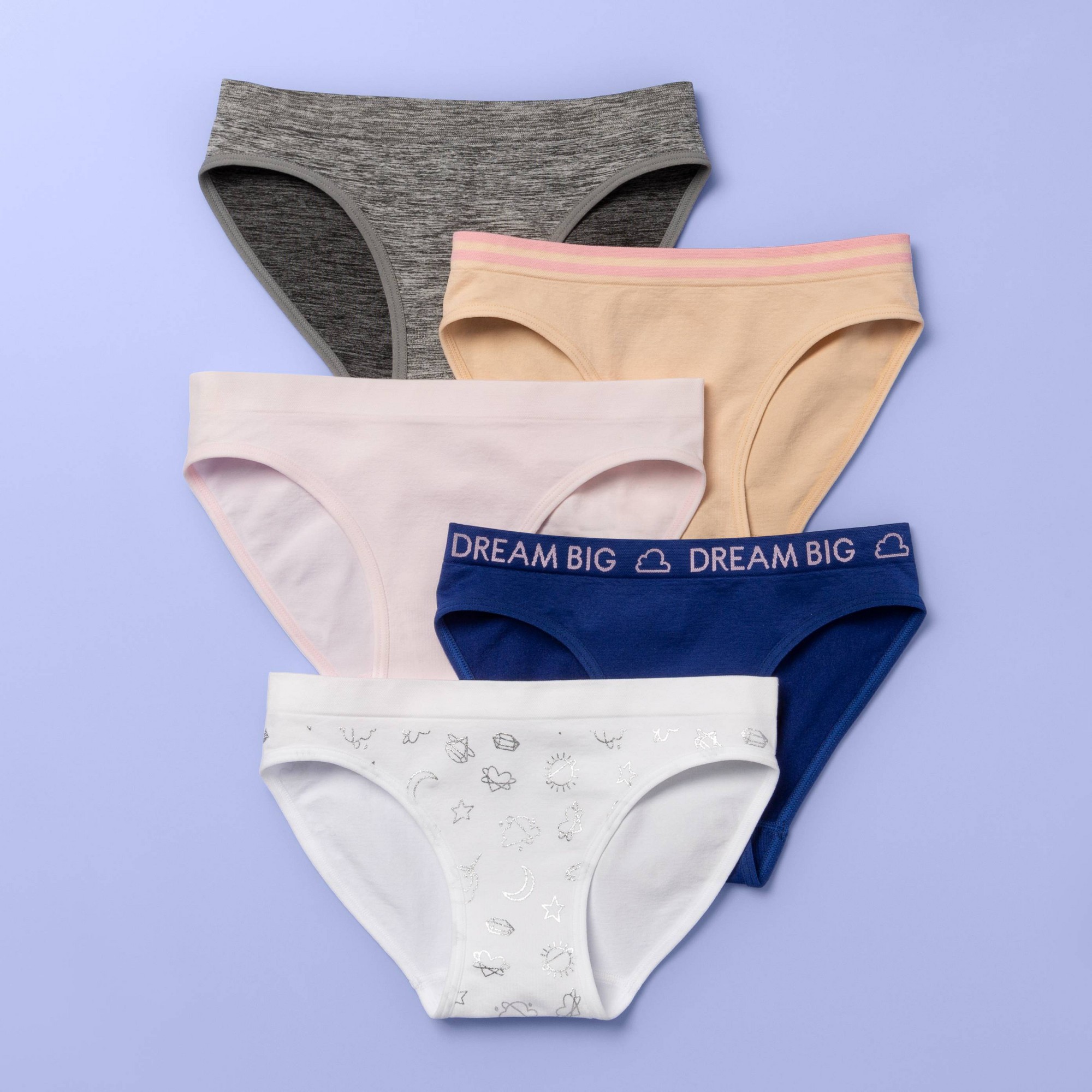 Girls' 5pk Bikini Underwear - More Than Magic Assorted Colors M, Girl's,  Size: Medium, White, by More than Magic