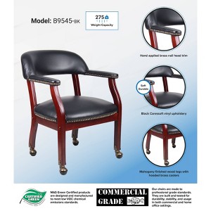 Captain's Chair with Casters - Boss Office Products - 1 of 3