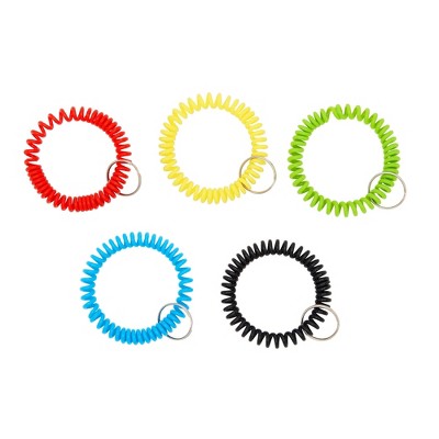 Coil Wristband Keychain Bracelet (50 Pack)