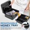 SereneLife Cash Box - Secure, Portable Money Storage - Black - 2 of 4