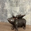 Slickblue Decorative Cast Iron Pig, Flying Figurine, Whimsical Home Accent, Rustic Finish, 6.25"x2.55"x4.75" - 2 of 4
