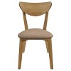 Coaster Elowen Dining Side Chair Light Walnut and Brown (Set of 2) - 3 of 4