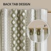Kumasinova 84"/95"/108" 100% Cotton Printed Curtains Panel,Window Curtains with Chenille Stripe&Lining,Bedroom Curtains for Living Room - 3 of 4