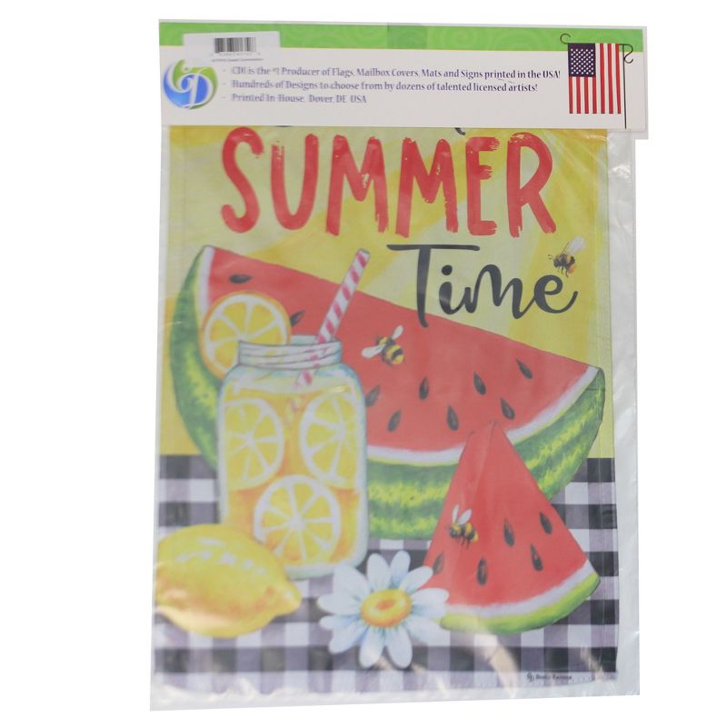 Home & Garden Sweet Summertime  -  One Garden Flag 18.0 Inches -  Watermelon Lemonade  -  4575Fm  -  Polyester  -  Yellow, 3 of 4