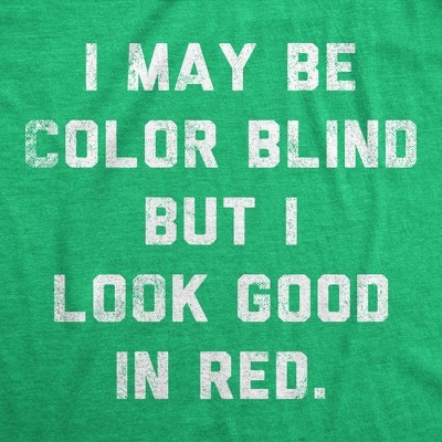 Мужские футболки Crazy Dog T-Shirts, Inc. Mens Funny T Shirts I May Be Color Blind But I Look Good In Red Sarcastic Graphic Novelty Tee for Men - Crazy Dog Men's T Shirt With Sarcastic L — фото 2